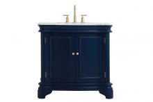 Elegant VF52036BL - 36 inch Single Bathroom Vanity set in Blue