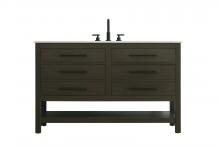 Elegant VF60554MMB - Vanity Cabinet 4DW 54"W x 22"D x 34"H Mocha Brown