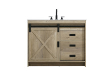 Elegant VF90542NT - Vanity Cabinet 1Dr 2Dw 42''x34''x22'' Natural Oak
