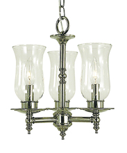 Framburg 2508 PB - 3-Light Polished Brass Sheraton Mini Chandelier