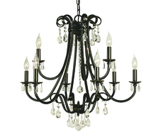 Framburg 2999 BN - 9-Light Brushed Nickel Liebestraum Dining Chandelier