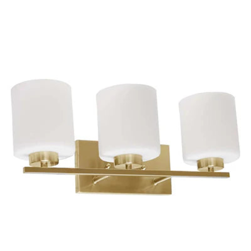 3-Light White Glass Vanity - CG