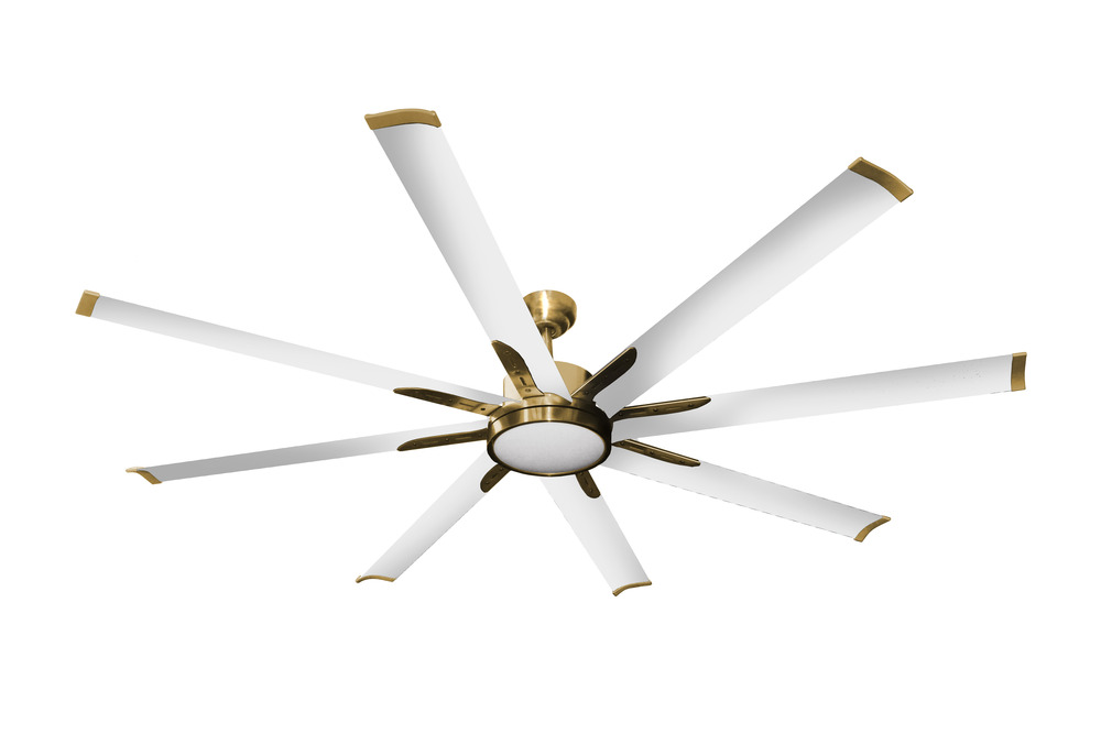 Barecelona 8-Blade 72" CG Fan White Blades