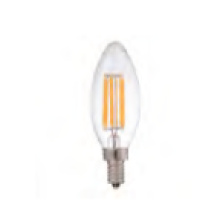 HOMEnhancements 21801 - 8W B12 Large Torpedo E12 Candle LED Lamp 3000K Dimmable