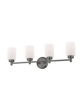 HOMEnhancements 21996 - Mincio 4-Light White Glass Vanity - MB