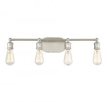 Savoy House Meridian M80013BN - 4-Light Bathroom Vanity Light in Brushed Nickel