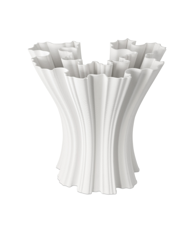 Godet White Vase
