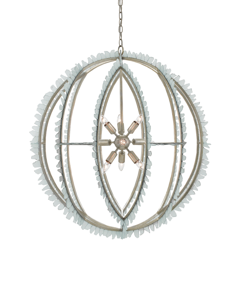 Saltwater Silver Orb Chandelier