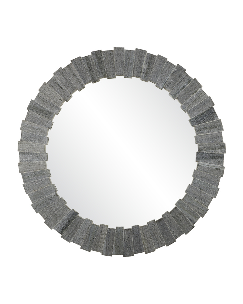 Dario Round Gray Mirror