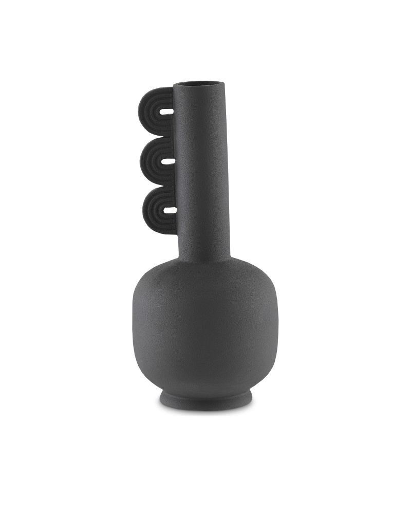 Happy 40 Three Wings Black Vase