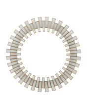 Currey 1000-0145 - Glasdele White Round Mirror