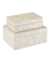 Currey 1200-0904 - Gerri Dot Mother of Pearl Box Set of 2