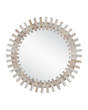 Currey 1000-0133 - Diza Round Whitewash Mirror