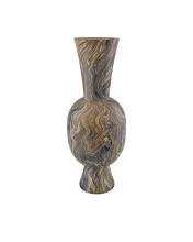 Currey 1200-0731 - Brown Marbleized Tall Vase
