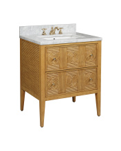 Currey 3800-0010 - Santos 28" Sea Sand Vanity with Rectangular Undermount Sink