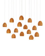 Currey 9000-1002 - Beehive 15-Light Linear Multi-Drop Pendant