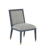 Currey 7000-0872 - Santos Vintage Navy Side Chair, Barrett Dusk