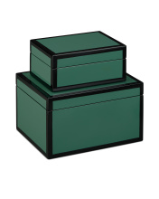 Currey 1200-0906 - Green Lacquer Box Set of 2