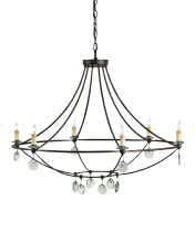 Currey 9921 - Novella Large Black Chandelier